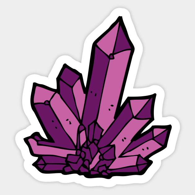 Purple Crystal Sticker by Sloth Station